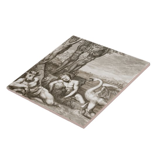 Cygnus transformeerde naar een Swan en Phaeton's S Tegeltje (Zijkant)