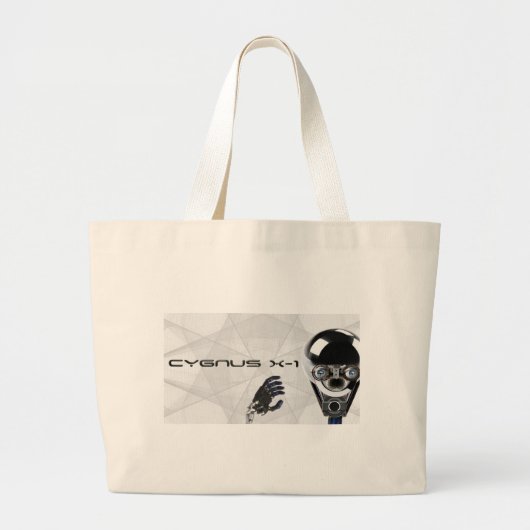 Cygnus X-1 robot logo T's & bit's Grote Tote Bag (Voorkant)