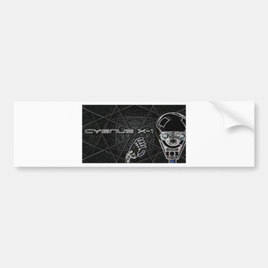 Cygnus X-1 robot logo zwarte T's & bit's Bumpersticker (Voorkant)
