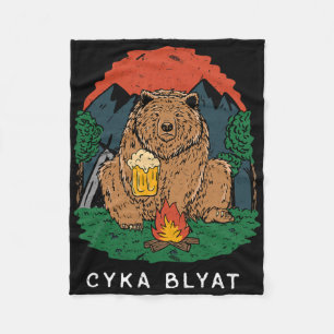 Cyka Blyat - Grappige uitspraak beer USSR Russisch Fleece Deken