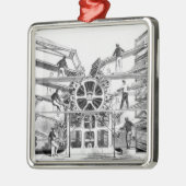 Cylinder drukpers uitgevonden door Richard March Metalen Ornament (Links)