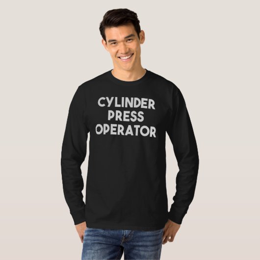 Cylinder Press operator T-shirt (Voorkant volledig)