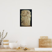 Cylindrisch altaar dat offers van Alceste afschild Poster (Keuken)
