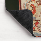 Cylindrisch die een godheid met toespraakkrullen s muismat (Hoek)