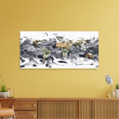 Cylindrische, op gelijke afstand projectie canvas afdruk (Insitu (Woonkamer))