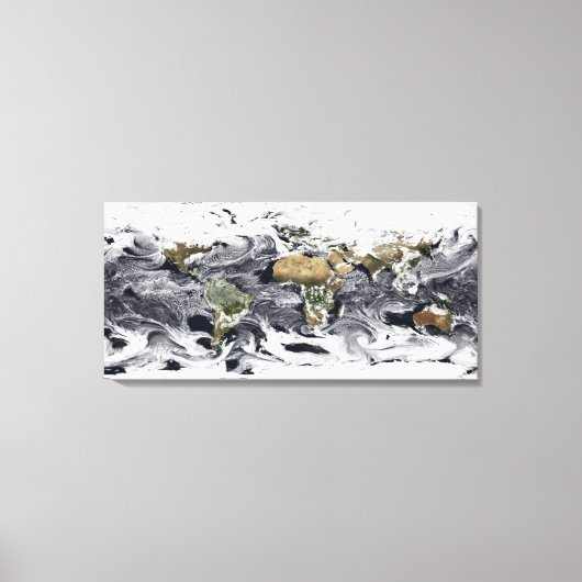 Cylindrische, op gelijke afstand projectie canvas afdruk (Voorkant)