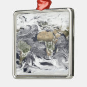 Cylindrische, op gelijke afstand projectie metalen ornament (Links)