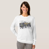 Cylindrische, op gelijke afstand projectie t-shirt (Voorkant volledig)