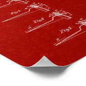 Cymbal Patent - Burgundy Red Poster (Hoek)
