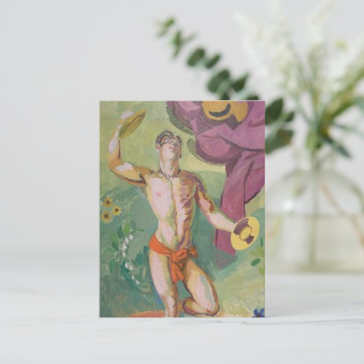 Cymbal Player Briefkaart (Staand voorkant)