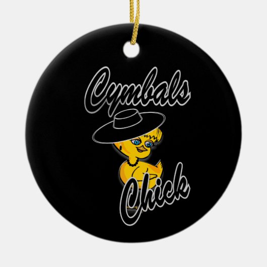 Cymbals Chick #4 Keramisch Ornament (Voorkant)