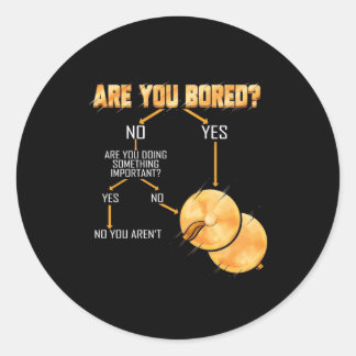 Cymbals drummer ben je bevoeld ronde sticker