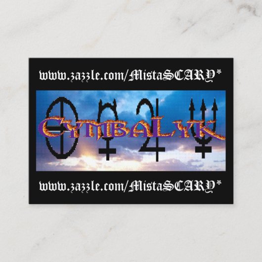 CymbaLyk Sunset Logo Visitekaartjes (Voorkant)
