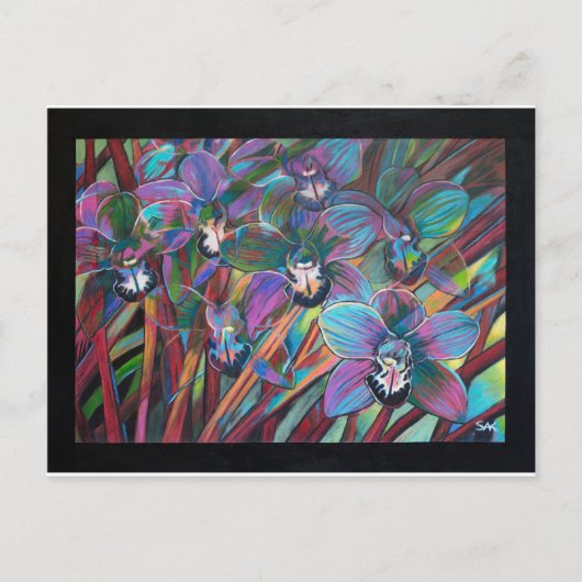 Cymbidium carnaval 2 briefkaart (Voorkant)