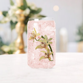Cymbidium Orchid Blooms Floral Blikvorm Glas