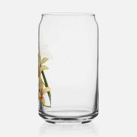 Cymbidium Orchid Blooms Floral Blikvorm Glas (Links)