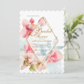 Cymbidium Orchid Bridal Shower Kaart (Staand voorkant)