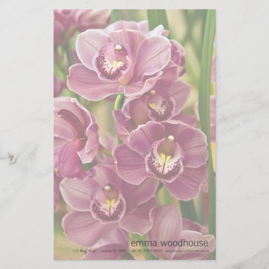 Cymbidium Orchid Briefpapier (Voorkant)