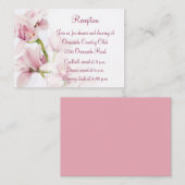 Cymbidium Orchid Bruiloft Receptie Invoegen Kaart (Voorkant / Achterkant)