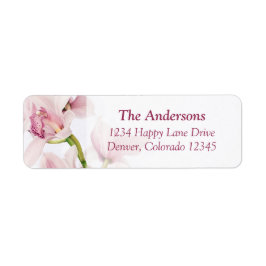Cymbidium Orchid Bruiloft Retouradres Labels