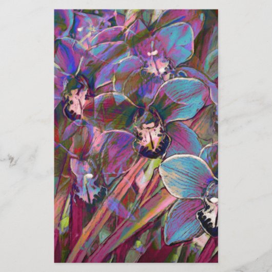 Cymbidium orchid carnaval briefpapier (Voorkant)