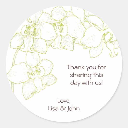Cymbidium Orchid Flower Stickers (Voorkant)