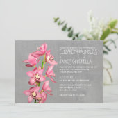 Cymbidium Orchid Wedding Invitations Kaart (Staand voorkant)