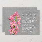 Cymbidium Orchid Wedding Invitations Kaart (Voorkant / Achterkant)