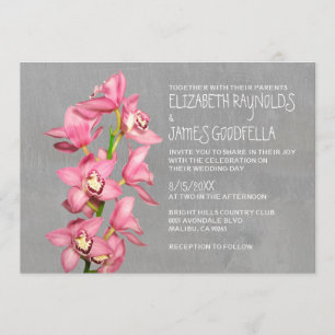Cymbidium Orchid Wedding Invitations Kaart