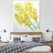 Cymbidium orchideeën canvas afdruk (Insitu (Slaapkamer))