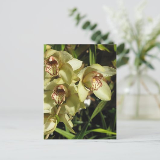 Cymbidium Orchids briefkaart, aanpassen Briefkaart (Staand voorkant)