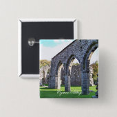 CYMER ABBEY WALES VIERKANTE BUTTON 5,1 CM (Voorkant /achterkant)