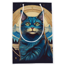 Cymric kat met bergachtergrond schittert