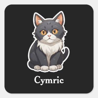 Cymric Vierkante Sticker