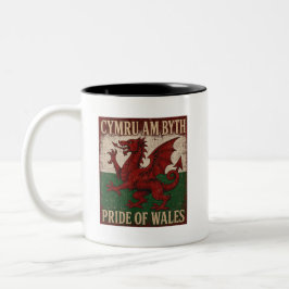 Cymru Am Byth Trots op Wales Tweekleurige Koffiemok