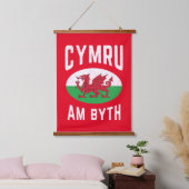 Cymru Am Byth Wales Flag Proud Welsh  Rugby Hangend Wandkleed (Slaapkamer)
