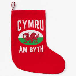 Cymru Am Byth Wales Flag Proud Welsh  Rugby Kleine Kerstsok