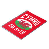 Cymru Am Byth Wales Flag Proud Welsh  Rugby Notitieboek (Linkerzijde)