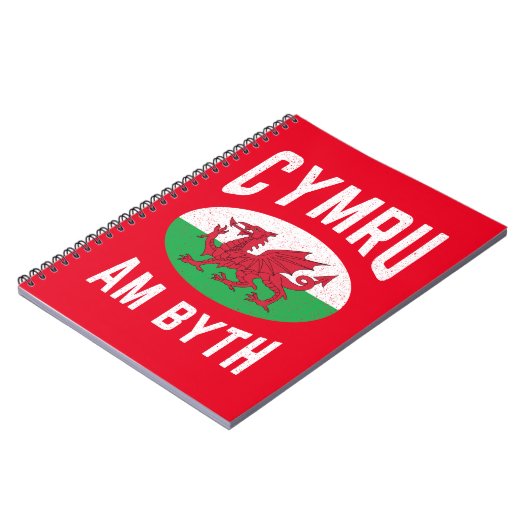 Cymru Am Byth Wales Flag Proud Welsh  Rugby Notitieboek (Linkerzijde)
