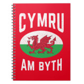 Cymru Am Byth Wales Flag Proud Welsh  Rugby Notitieboek (Voorkant)