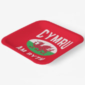 Cymru Am Byth Wales Flag Proud Welsh Rugby Papieren Bordje (Gebogen)