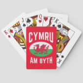 Cymru Am Byth Wales Flag Proud Welsh  Rugby Pokerkaarten (Achterkant)