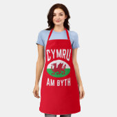 Cymru Am Byth Wales Flag Proud Welsh  Rugby Schort (Gedragen)