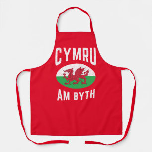 Cymru Am Byth Wales Flag Proud Welsh  Rugby Schort