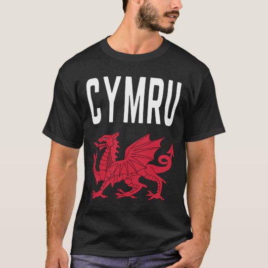 Cymru Cymraeg Wales Rugby Proud'alsh T-shirt (Voorkant)