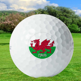 Cymru Patriots, Wales & Welsh Flag Golf Balls Golfballen