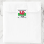 Cymru pet vierkante sticker (Tas)