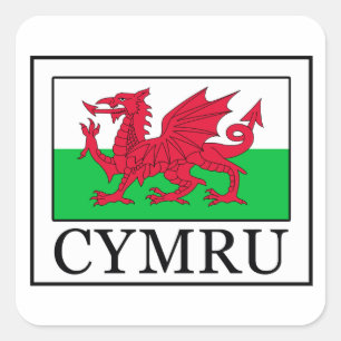Cymru pet vierkante sticker