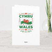 Cymru Rode Draak Wales Kaart (Achterkant)