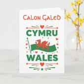Cymru Rode Draak Wales Kaart (Gele Bloem)